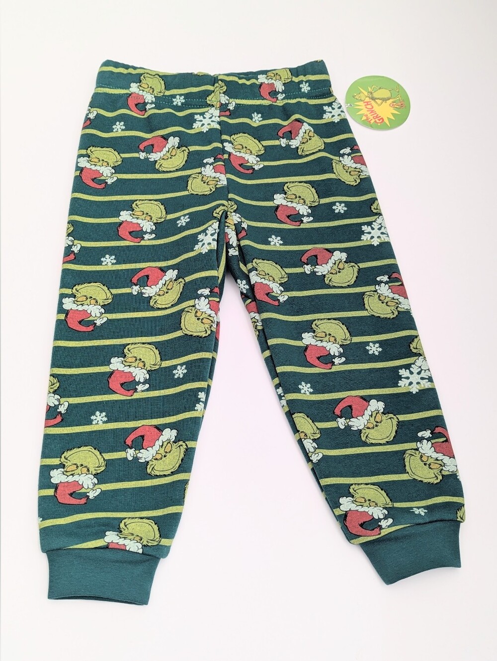 NWT Dr. Seuss Kids' (Size 2T) Green Grinch All-Around Print Joggers/Sweatpants